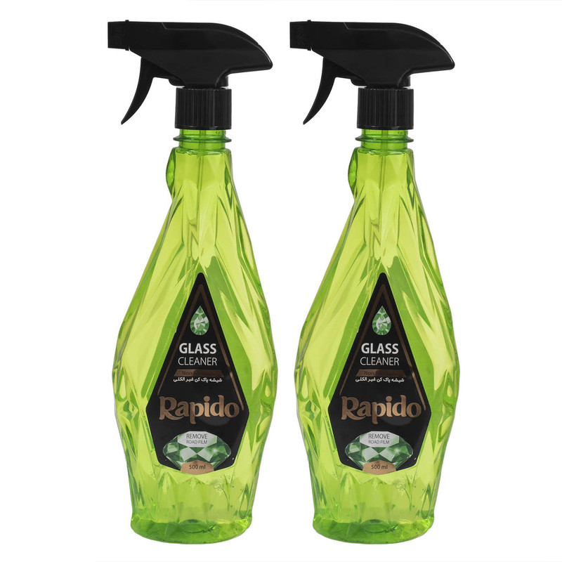 خرید و قیمت شیشه پاک کن راپیدو مدل طبیعت حجم 500 میلی لیتر مجموعه 2 عددی