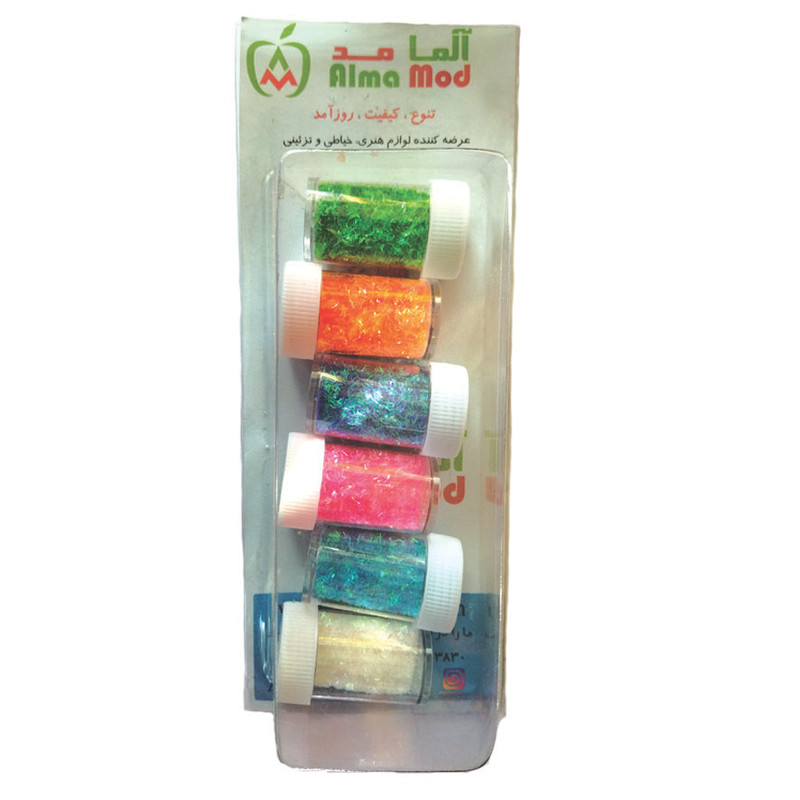 پودر اکلیل آلما مد طرح رشته ای کد REE6 مجموعه 6 عددی