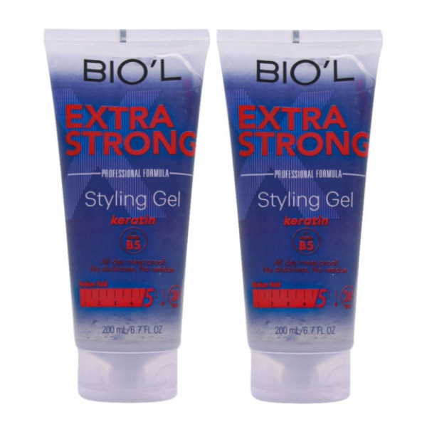 ژل مو بیول مدل اکسترا استرانگ حجم 200 میلی لیتر بسته 2 عددی