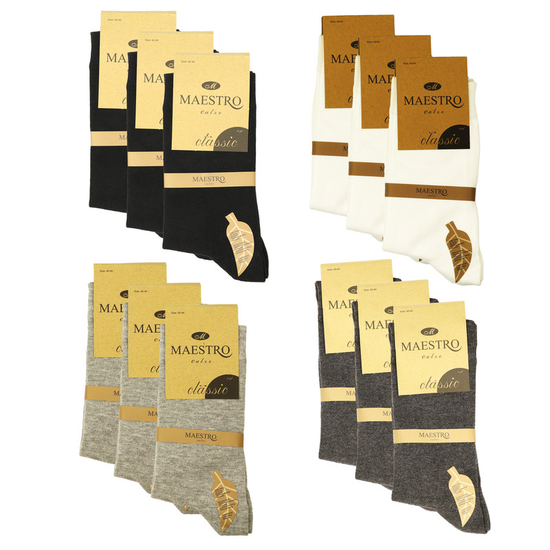 جوراب ساق بلند مردانه ماسترو مدل ترک کد VMS102-12Z1 بسته 12 عددی