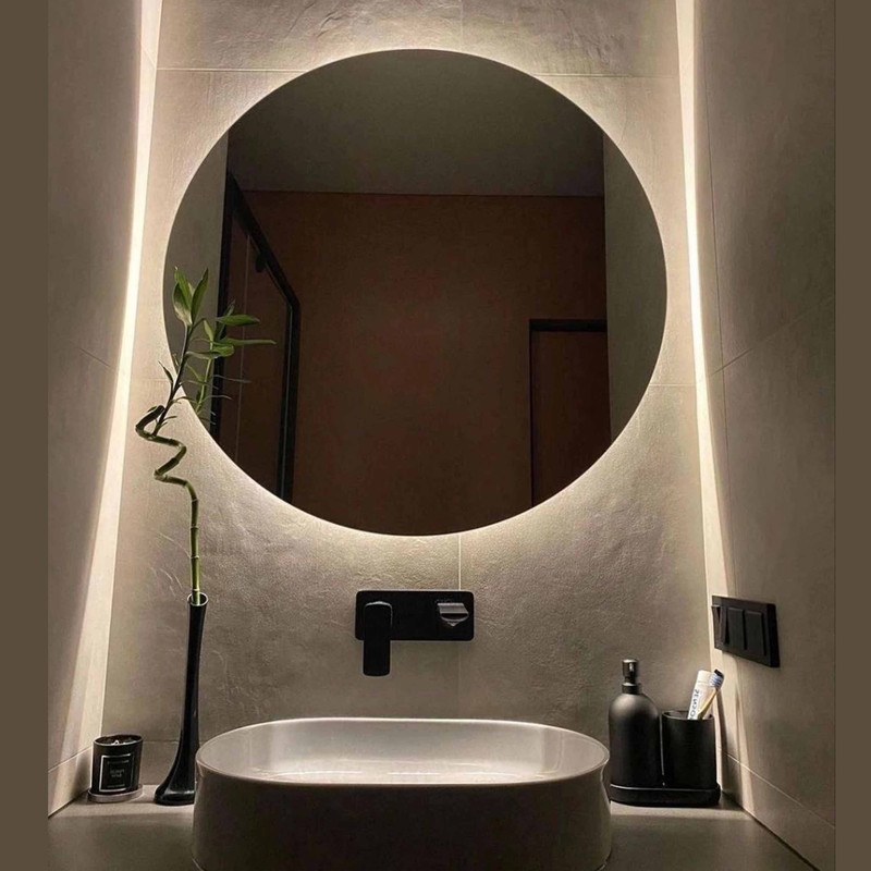 خرید و قیمت آینه سرویس بهداشتی الف طرح گرد کد BA-60