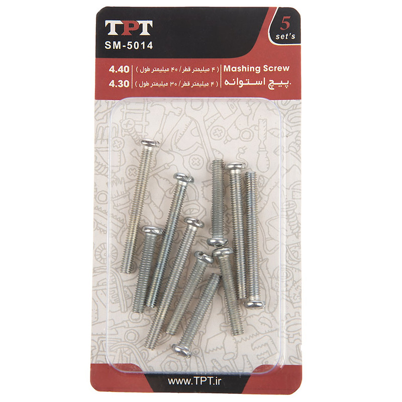 مجموعه 10 عددی پیچ استوانه تی پی تی مدل SM-5014