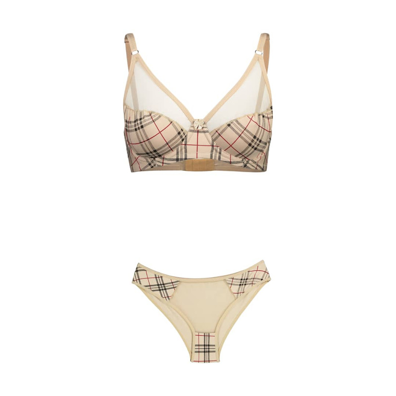 ست شورت و سوتین بی یو تی مدل نخی فنر دار