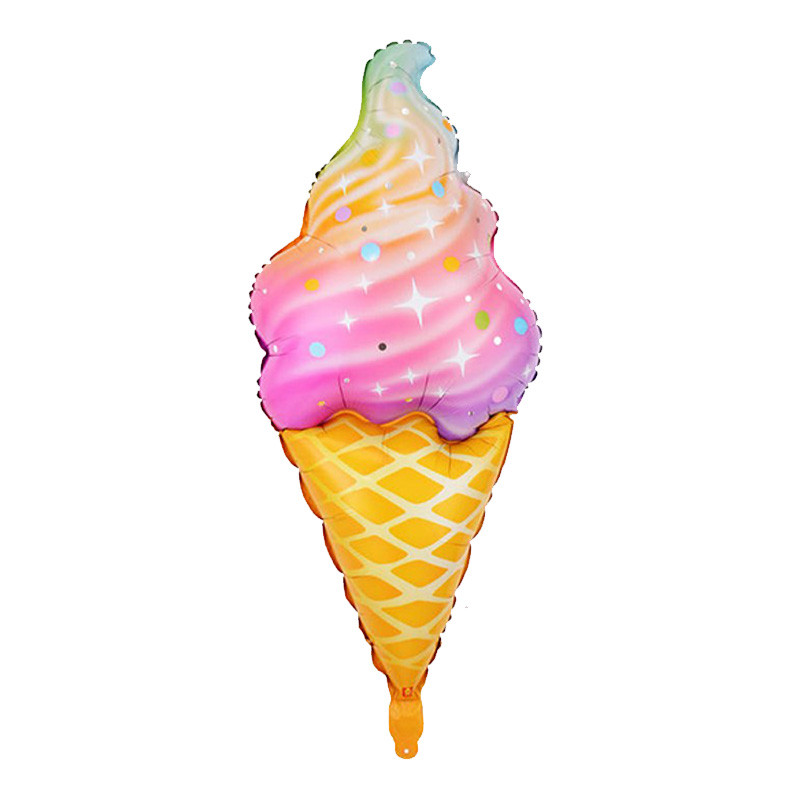 بادکنک فویلی لاکی بالونز مدل بستنی قیفی کد 1244