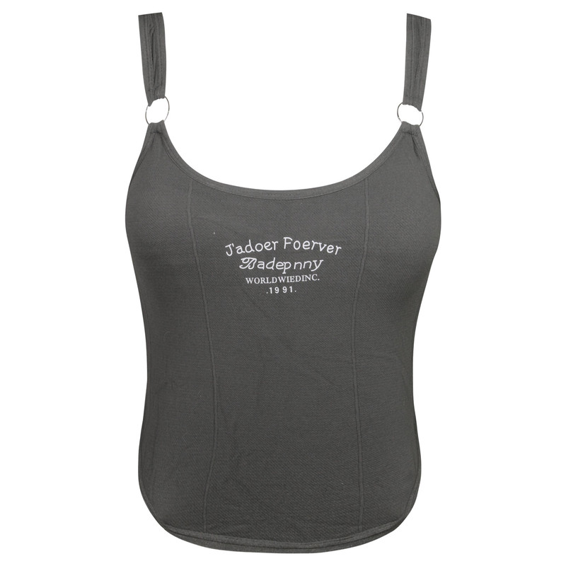 کراپتاپ زنانه ماییلدا مدل پشت کوتاه کد 4790 رنگ خاکستری