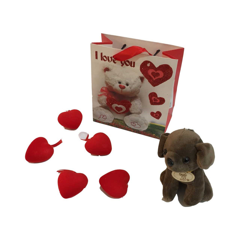 عروسک سگ هپی شو مدل 07 ارتفاع 12 سانتی متر