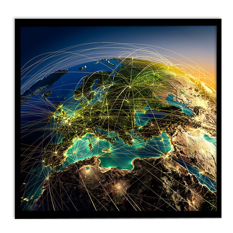 تابلو نوری بکلیت طرح عکس فضایی کره ی زمین مدل B-S1701