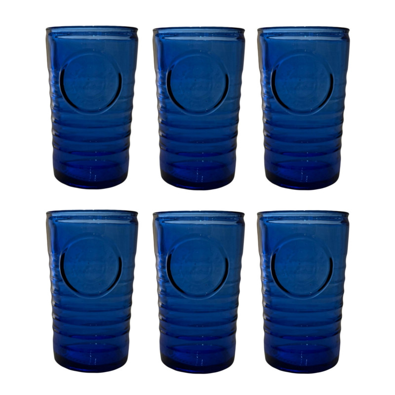 لیوان شیشه ای مدل خورشیدی بسته 6 عددی