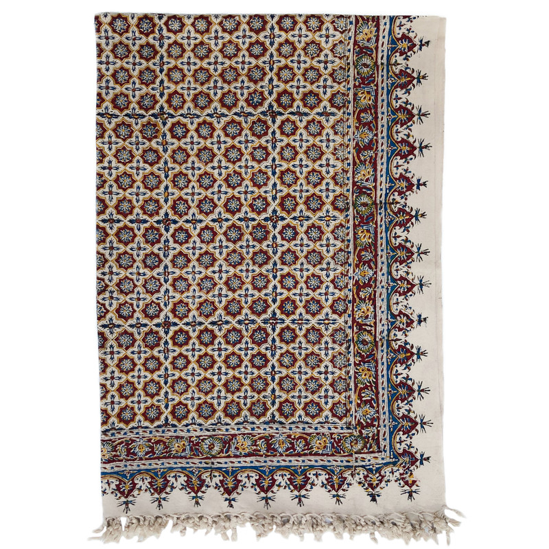 رومیزی قلمکار ممتاز اصفهان طرح حصیری مدل G177