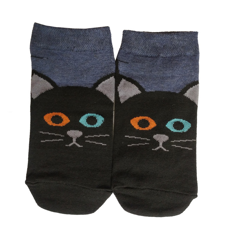 جوراب مدل بدون ساق طرح پیشی کد 1