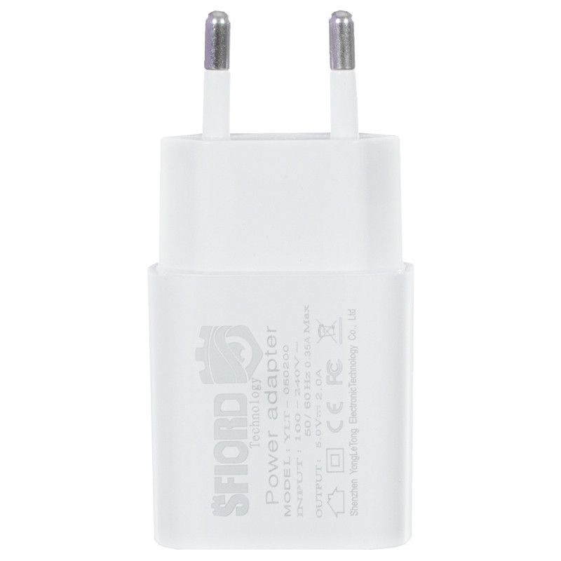 خرید و قیمت شارژر دیواری 10 وات اسفیورد مدل 5V2A