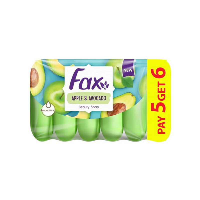 صابون شستشو فکس مدل سيب و آووکادو وزن 70 گرم بسته 6 عددی