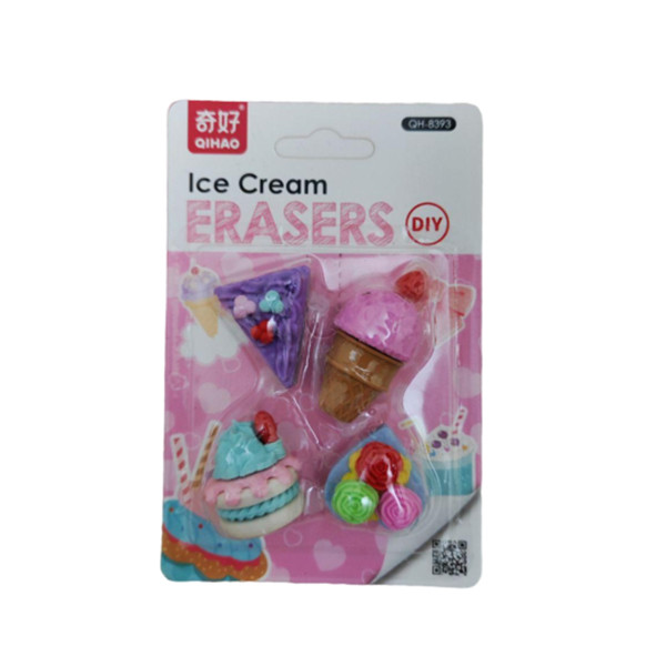 پاکن مدل فانتزی طرح کیک و بستنی مجموعه 4 عددی