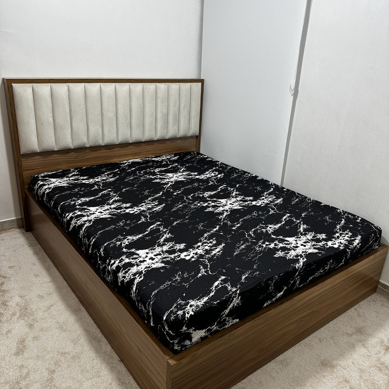 ملحفه ناتوسا مدل کشدار ابر و بادی دو نفره سایز 160x200 سانتی متر