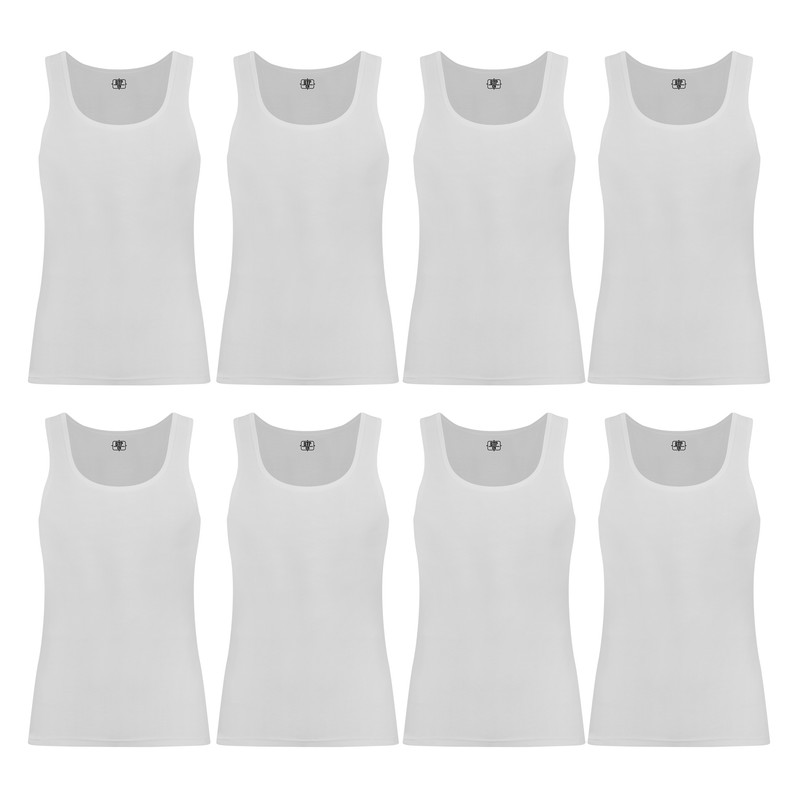 خرید و قیمت زیرپوش پسرانه برهان تن پوش کد 01 رنگ سفید بسته 8 عددی