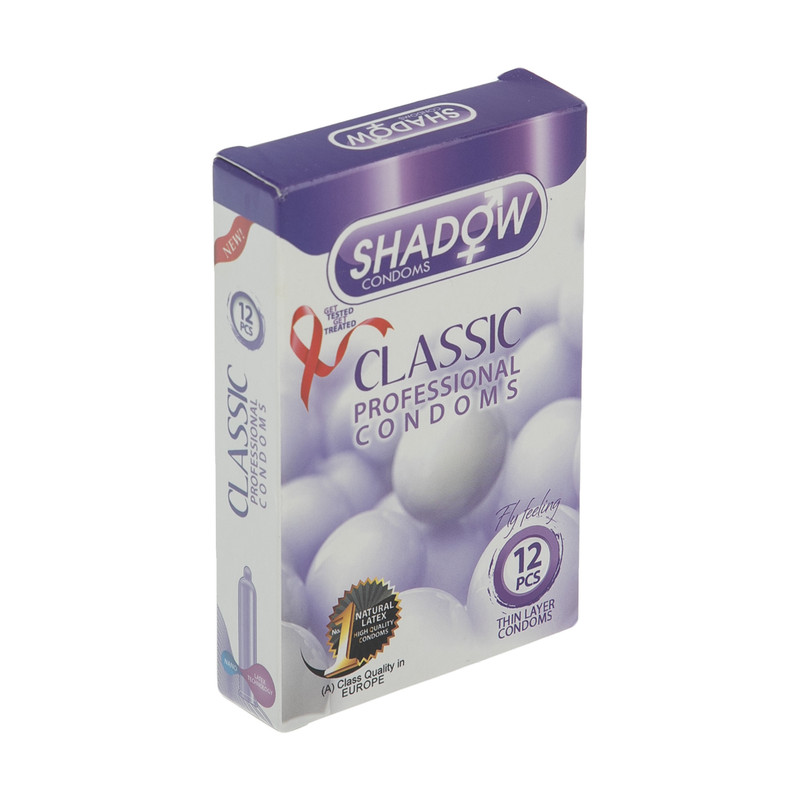 خرید و قیمت کاندوم شادو مدل Classic بسته 12 عددی