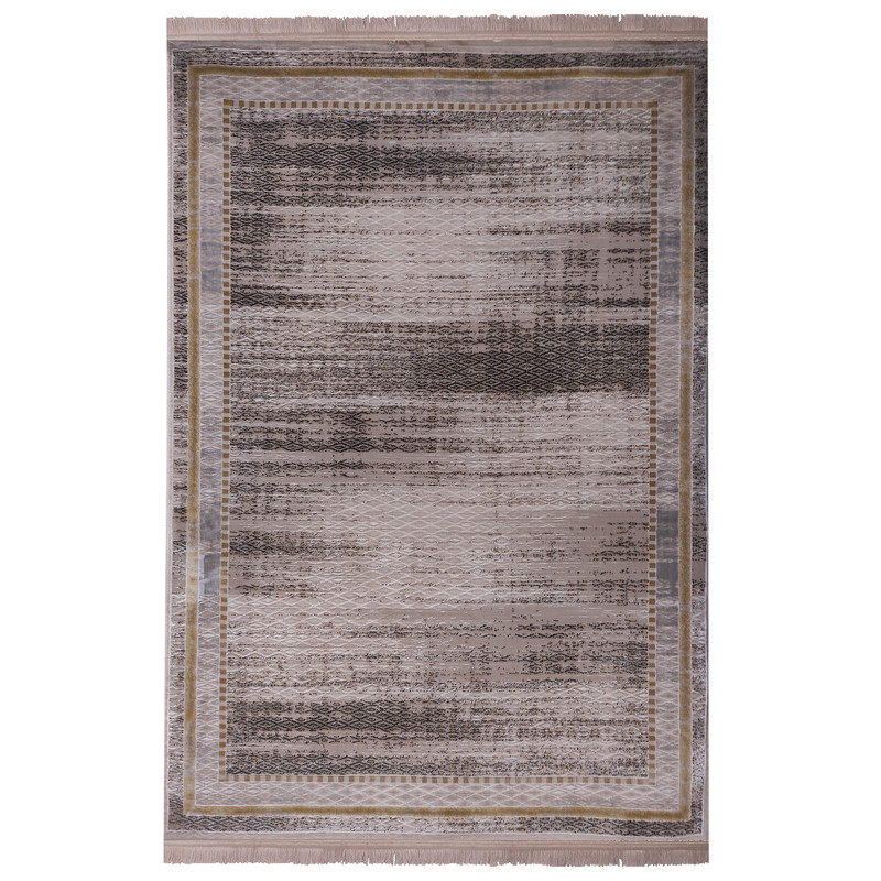 فرش ماشینی زمرد مشهد کد 9012 زمینه بژ روشن