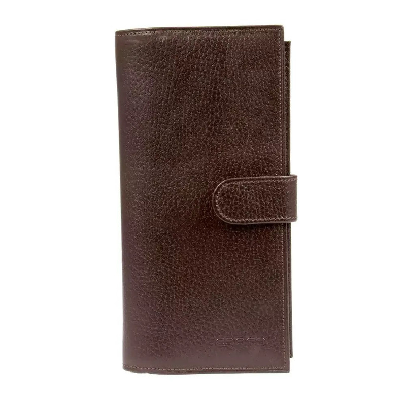 کیف پول چرم کروکو مدل رایان رنگ قهوه ای
