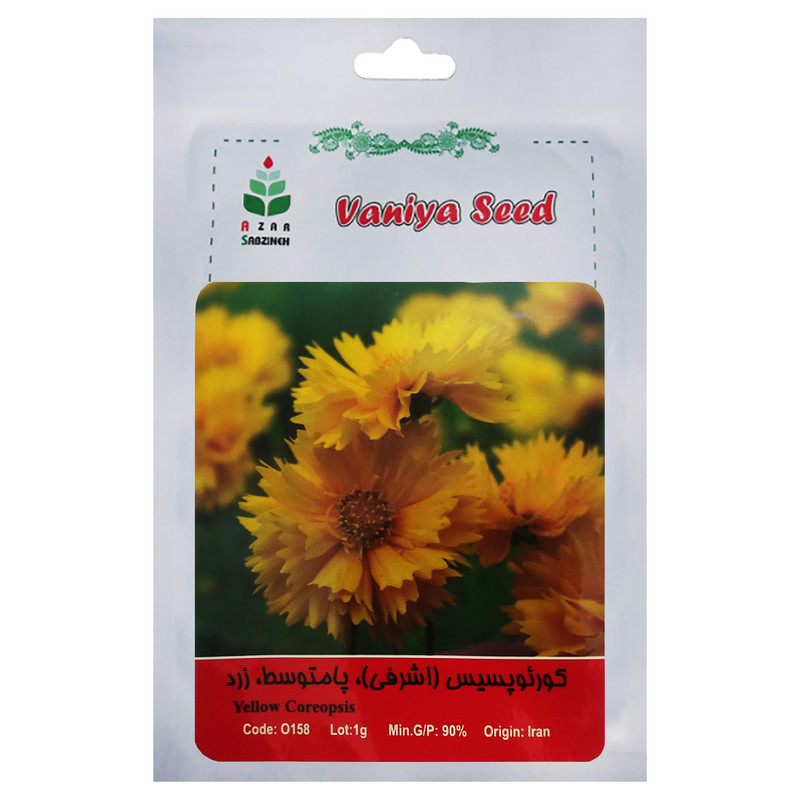 بذر گل اشرفی کورئوپسیس پامتوسظ زرد آذر سبزینه کد A880