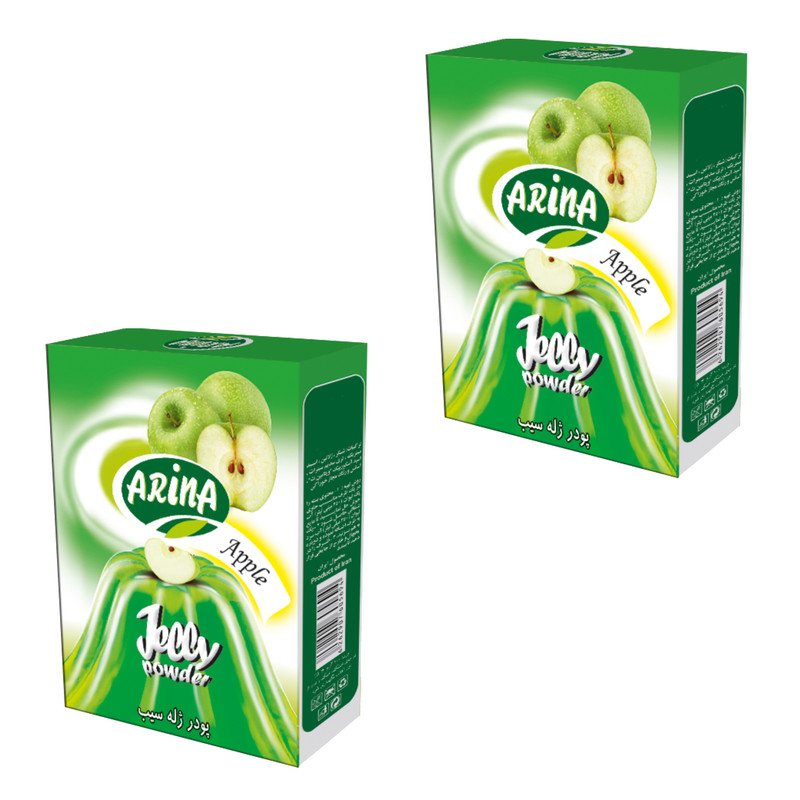 خرید و قیمت پودر ژله سیب آرینا - 100 گرم بسته 2 عددی