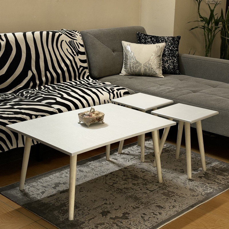 میز پذیرایی مدل باراکو مستطیل کد pr111 مجموعه سه عددی