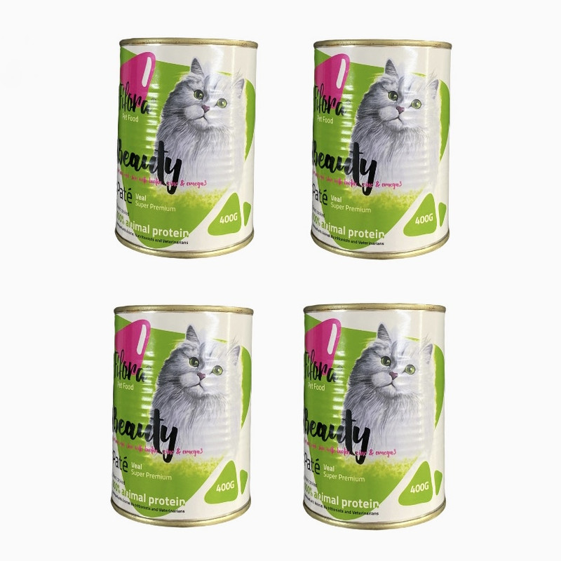 خرید و قیمت کنسرو غذای گربه بالغ فیفورا مدل گوساله وزن 400 گرم مجموعه 4 عددی