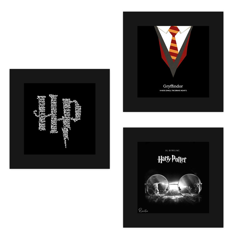 تابلو راویتا مدل هری پاتر مجموعه 3 عددی