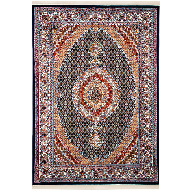 فرش ماشینی سهند کد V121.DA زمینه سرمه ای