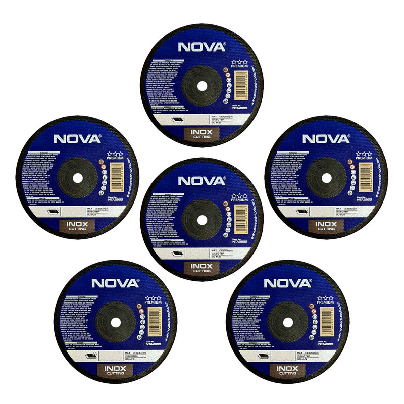 صفحه فرز استیل بر نووا مدل مینیاتوری بسته 6 عددی