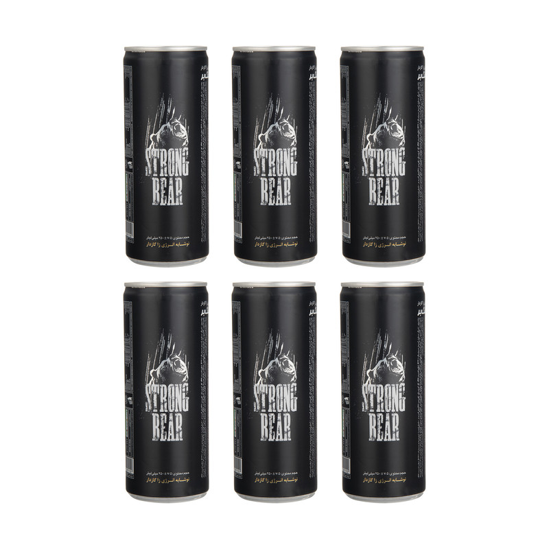 خرید و قیمت نوشابه انرژی زا گاز دار استرانگ بر بسته 6 عددی