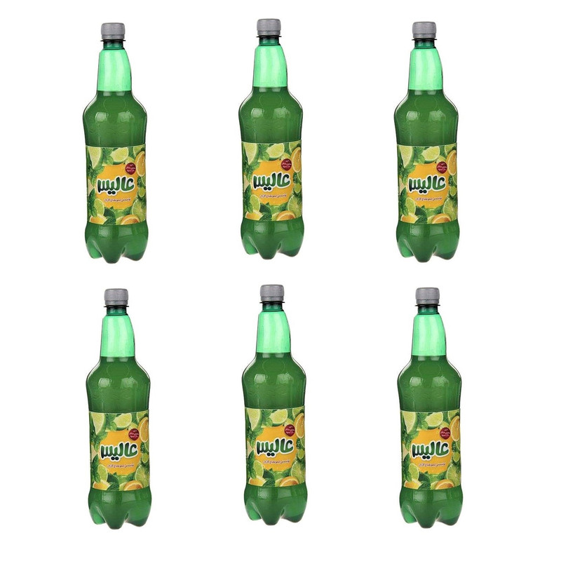 نوشیدنی گازدار لیمو نعناع عالیس بسته 6 عددی