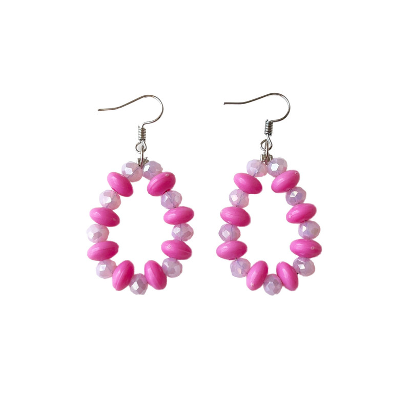 گوشواره دست ساز زنانه مدل اشک کریستالی