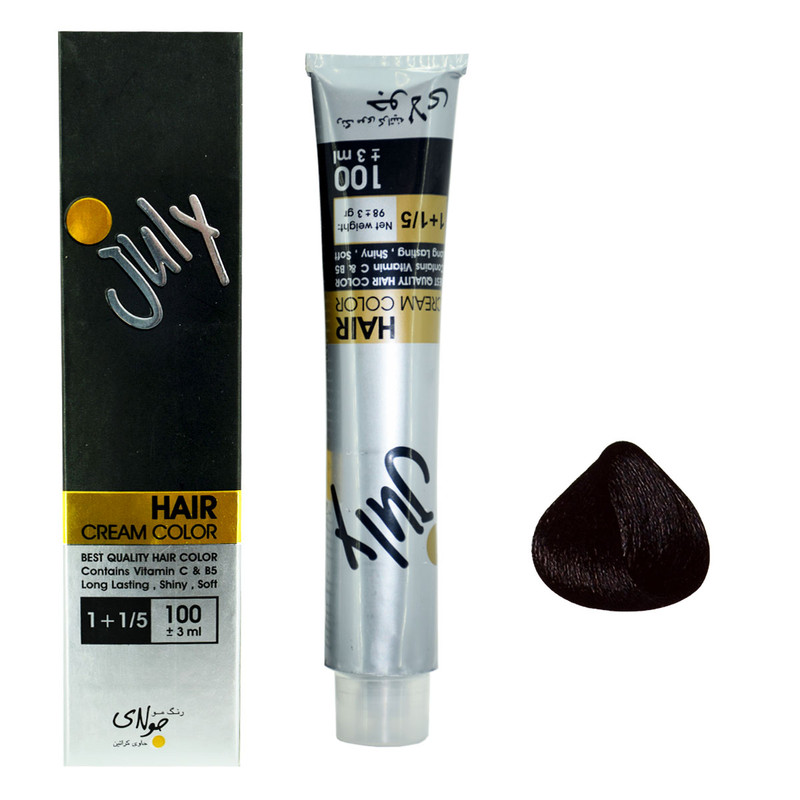 رنگ مو جولای شماره 1 حجم 100 میلی لیتر رنگ مشکی