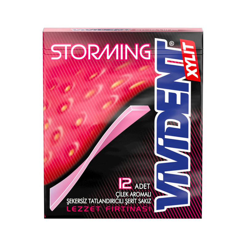 آدامس بدون شکر ویویدنت طعم توت فرنگی - 33 گرم