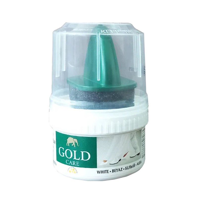 واکس براق کننده کفش گلد کر مدل 50 گچی رنگ سفید