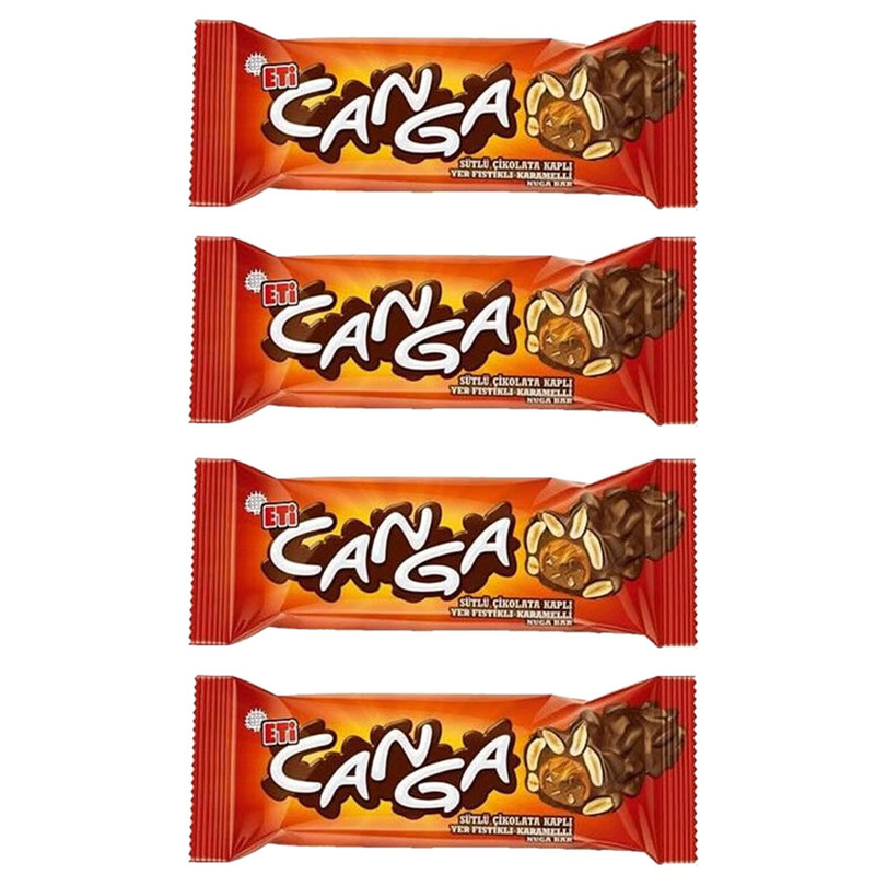 شکلات جانگا با مغز کرم بادام زمینی اتی - 45 گرم بسته 4 عددی