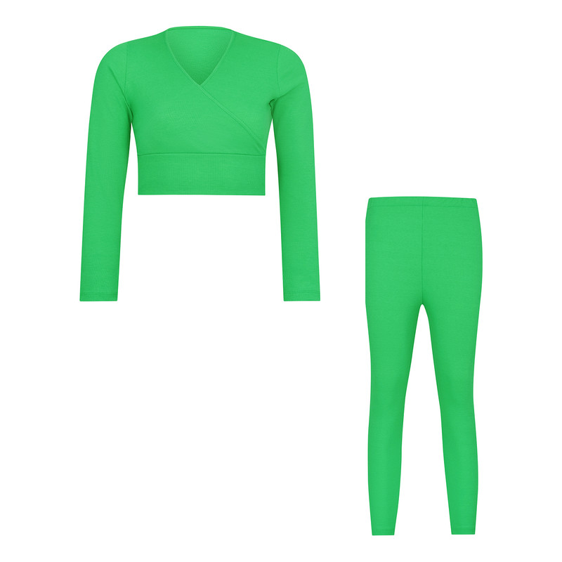 ست کراپ تی شرت و لگینگ ورزشی زنانه ناتوسا مدل F818-6