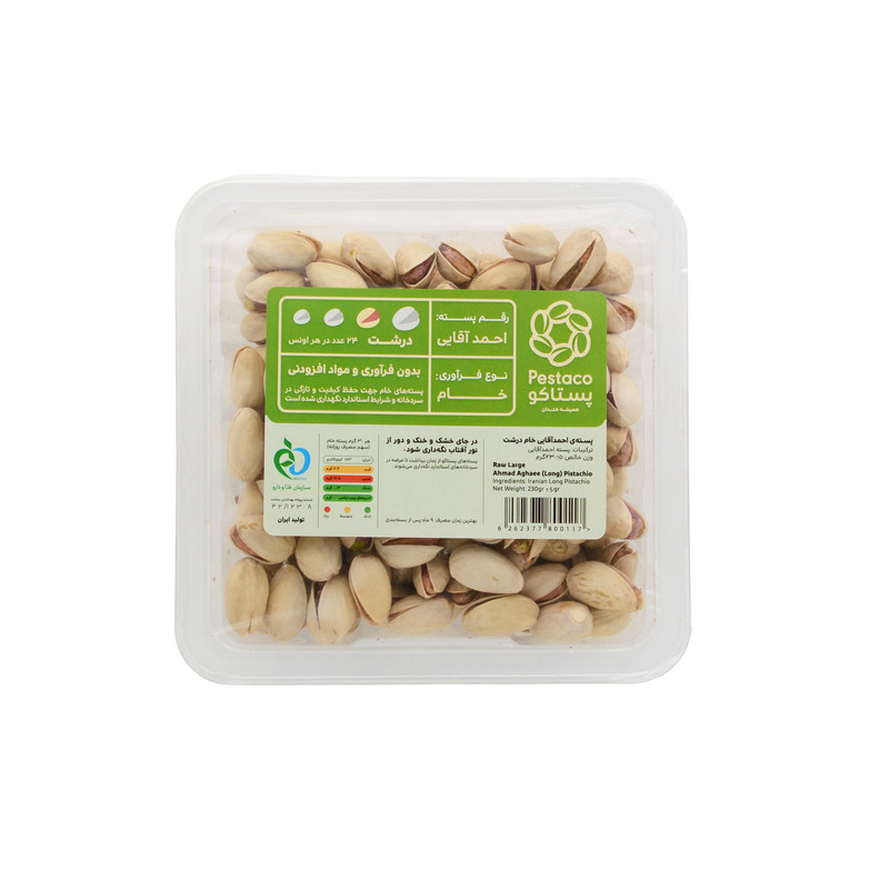 پسته احمدآقایی خام درشت پستاکو - ۲۳۰ گرم