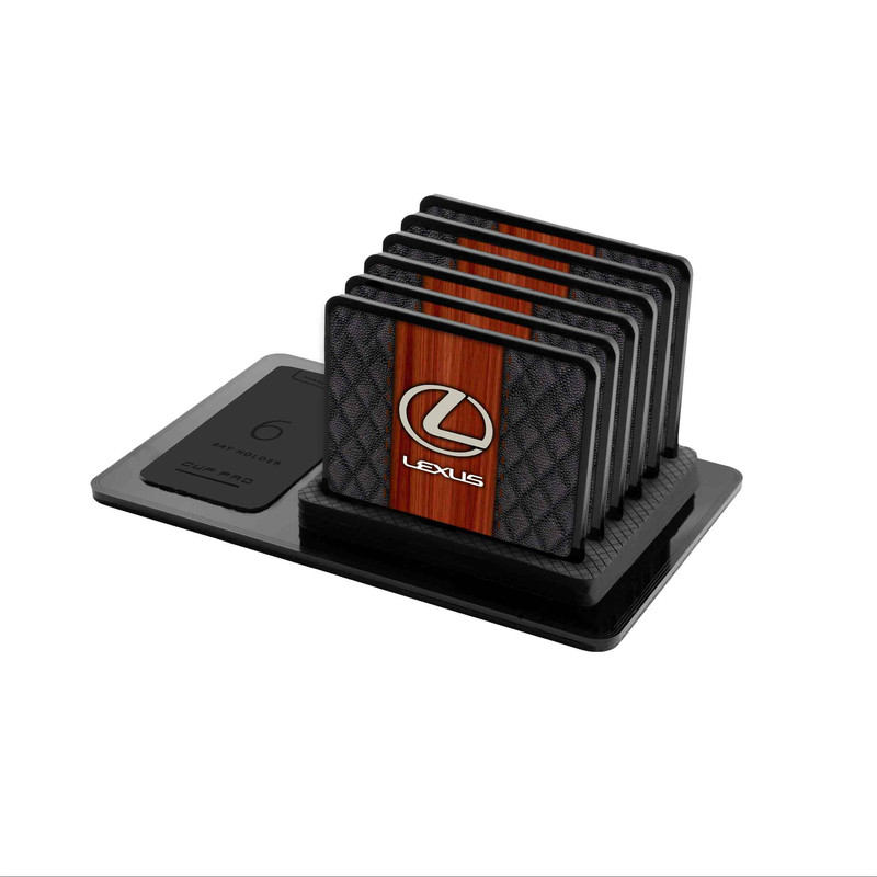 زیر لیوانی ماهوت مدل Lexus-Logo بسته 6 عددی