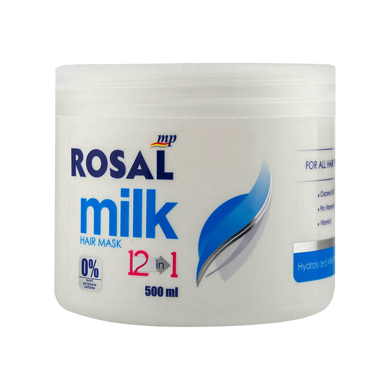 خرید و قیمت ماسک مو رزال مدل milk 12 in 1 حجم 500 میلی لیتر