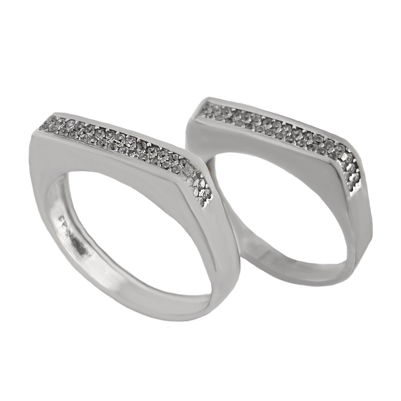 ست انگشتر زنانه و مردانه نقره مدل RS2060