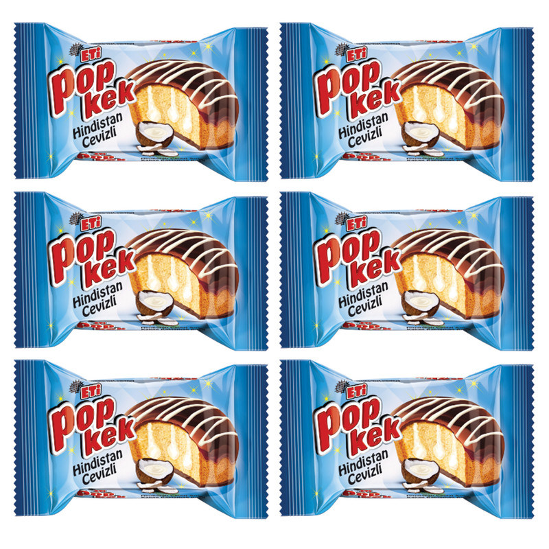 خرید و قیمت کیک مغزدار پوپکیک نارگیلی اتی - 60 گرم بسته 6 عددی