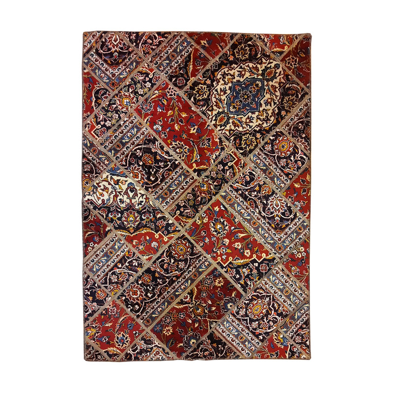 کلاژ فرش دستبافت سه متری مدل چهل تکه کد N.K.P.CO.C15