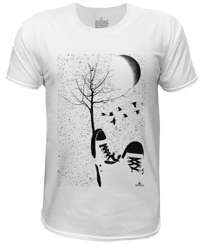 خرید و قیمت تیشرت مردانه روناس طرح پائیز