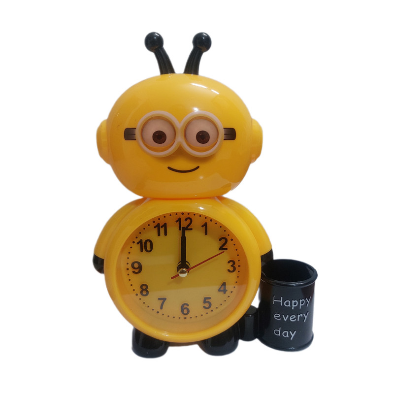 ساعت رومیزی کودک مدل آلارم دار جاقلمی زنبور عینکی