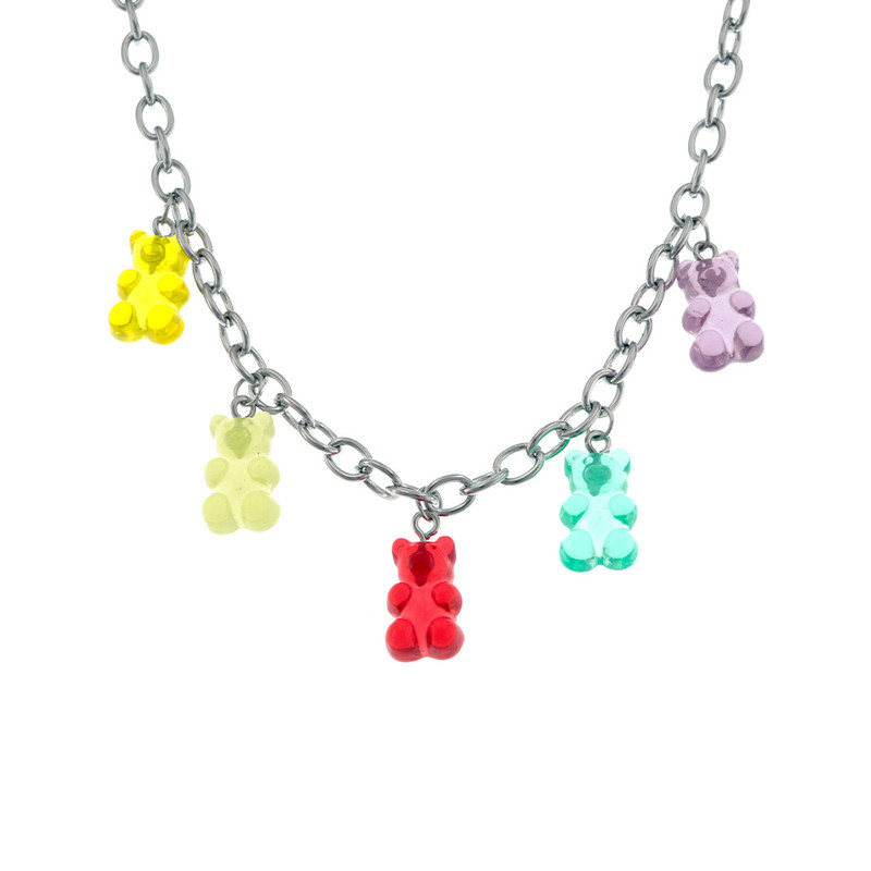 گردنبند زنانه برانت طرح خرس های پاستیلی