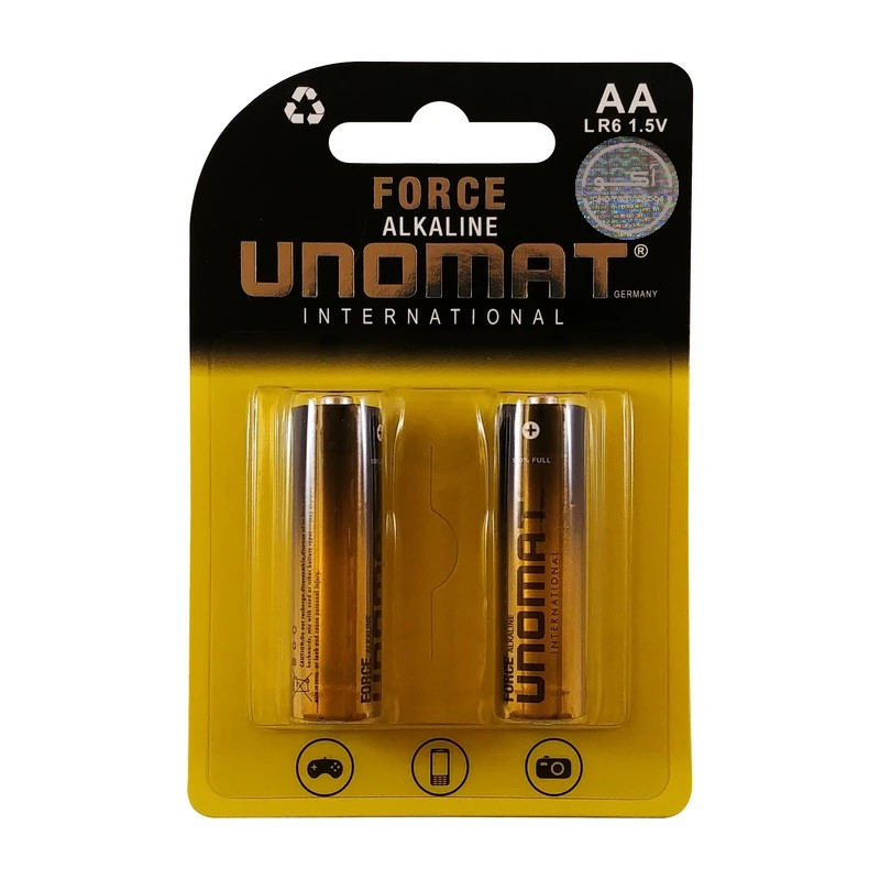 باتری قلمی یونومات مدل Force-2 بسته ۲ عددی