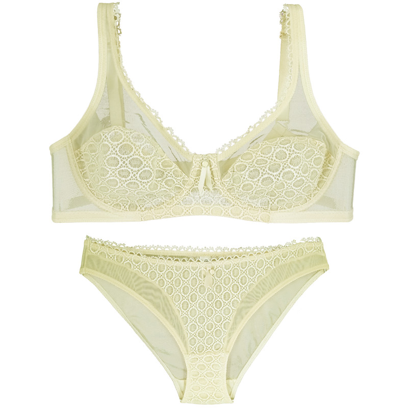 ست شورت و سوتین زنانه ینینچی مدل 1670 رنگ کرم