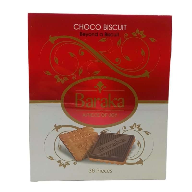 خرید و قیمت بیسکوئیت با روکش شکلاتی باراکا بسته 36 عددی