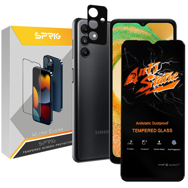 محافظ لنز دوربین اسپریگ مدل FLZ-Antis مناسب برای گوشی موبایل سامسونگ Galaxy A04s / a13 5G / M13 4G به همراه محافظ صفحه نمایش گوشی